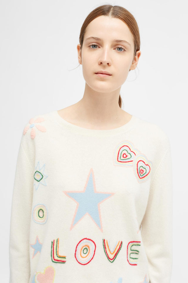 Cream Carmen Love Sweater image 1