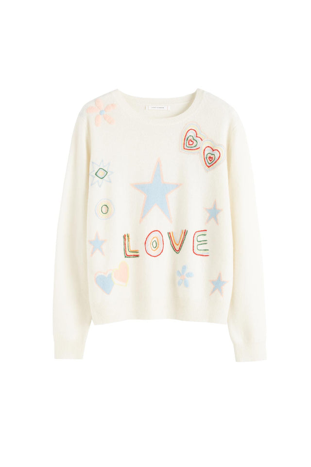 Cream Carmen Love Sweater image 2