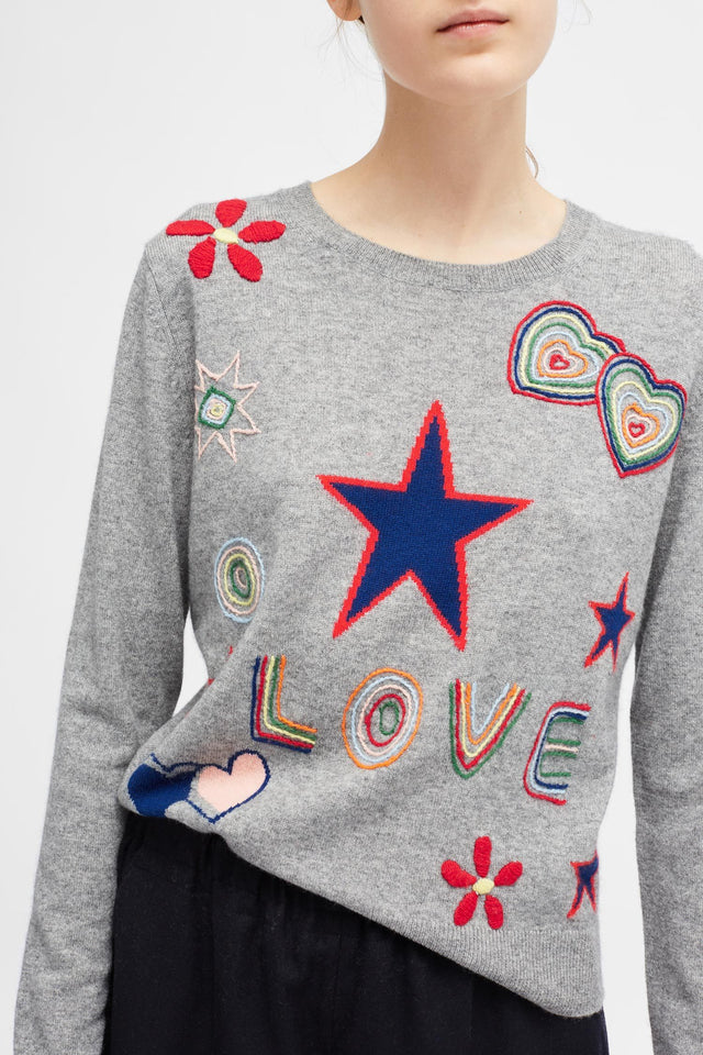 Grey Carmen Love Sweater image 1