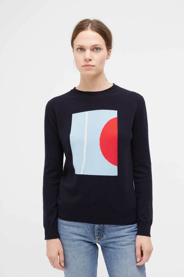 Navy Abstract I Caroline Popham Sweater image 1