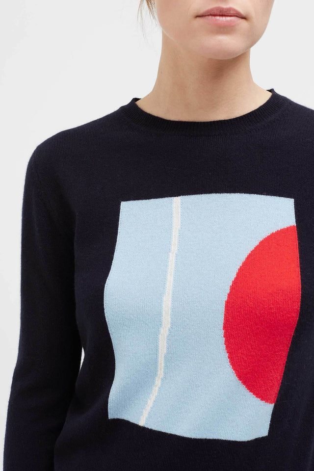 Navy Abstract I Caroline Popham Sweater image 3