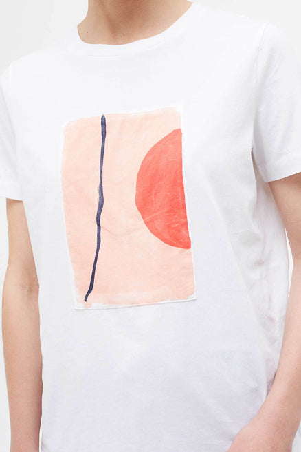 White Abstract V Caroline Popham T-Shirt