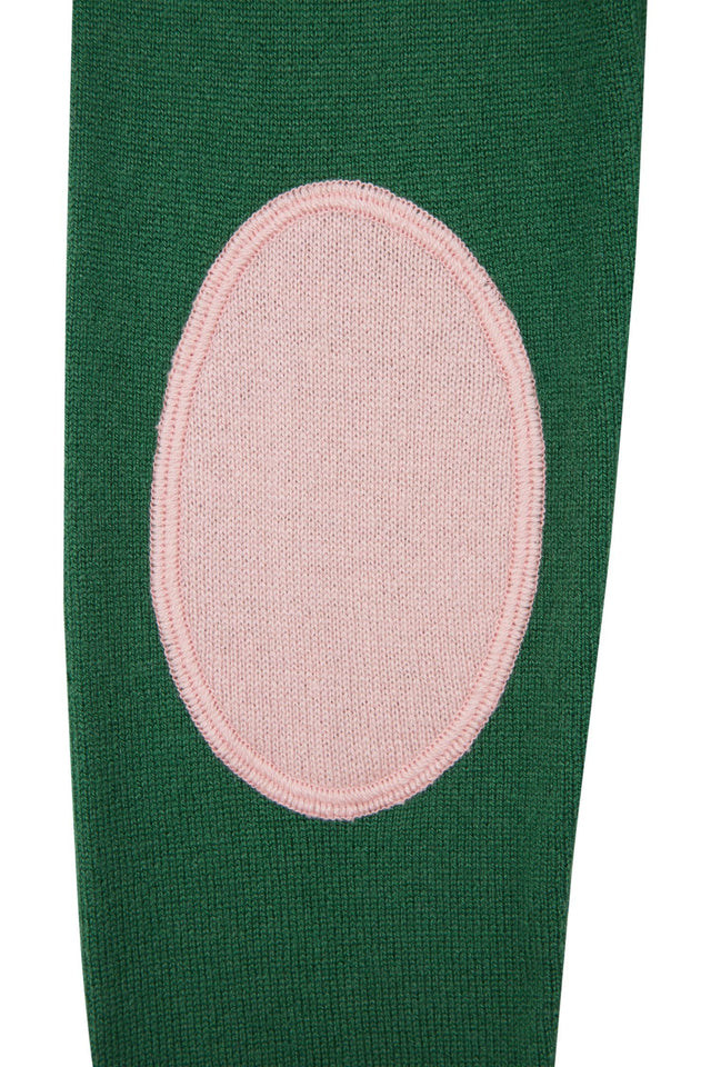 Green Elbow Patch Cardigan image 4