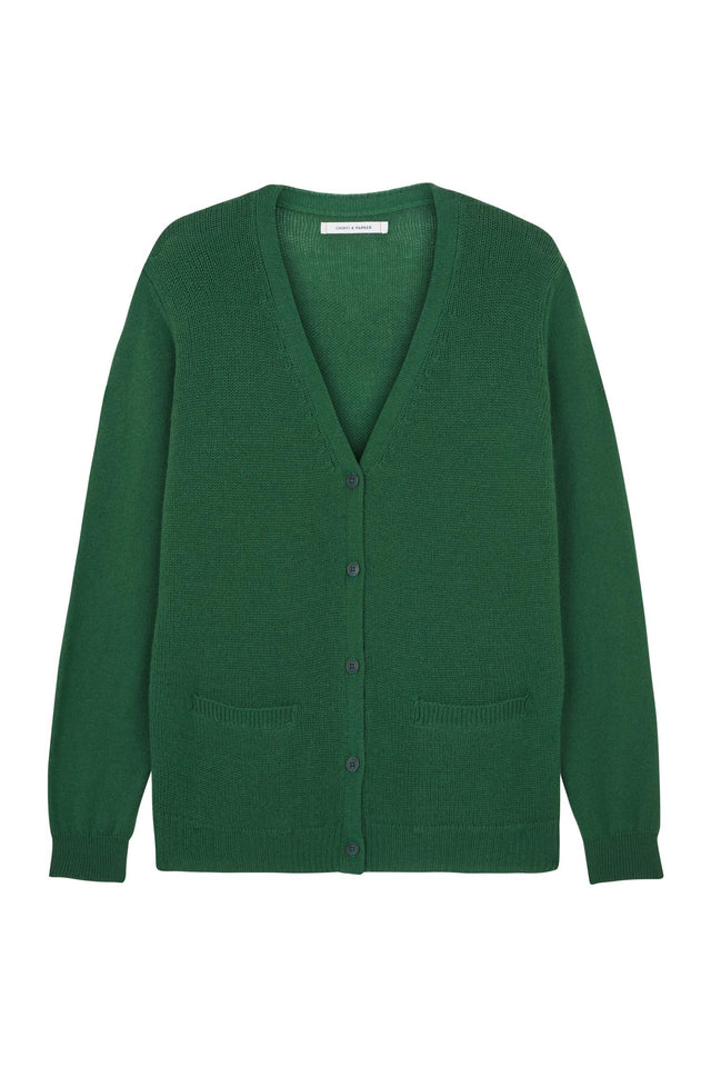 Green Elbow Patch Cardigan image 2