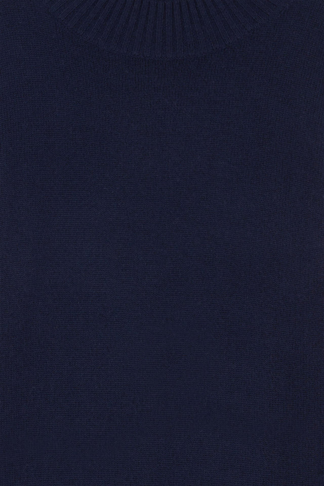 Navy Chevron Stitch Comfort Sweater image 7