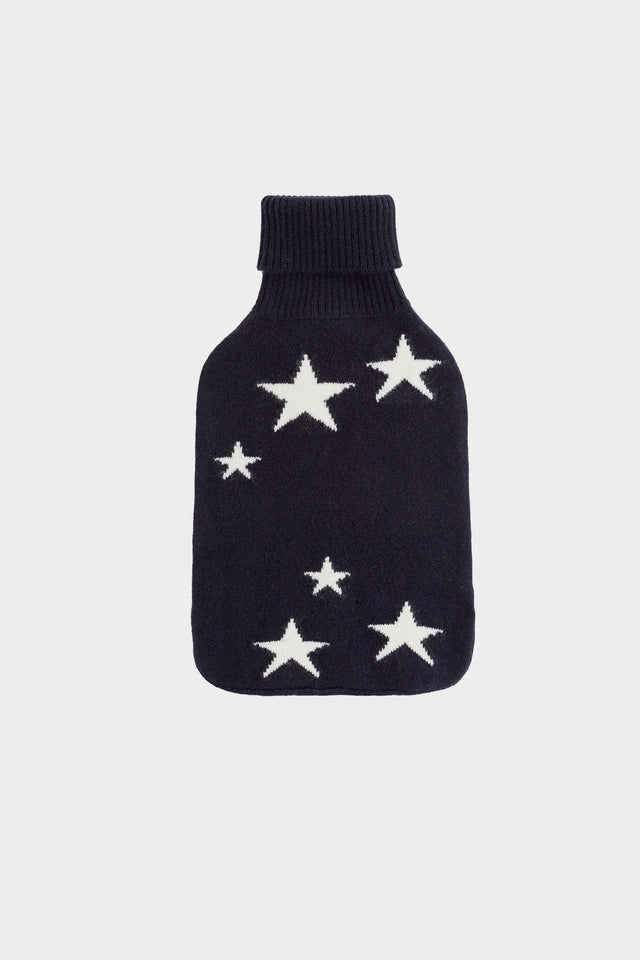 Navy Classic Star Hot Water Bottle image 1