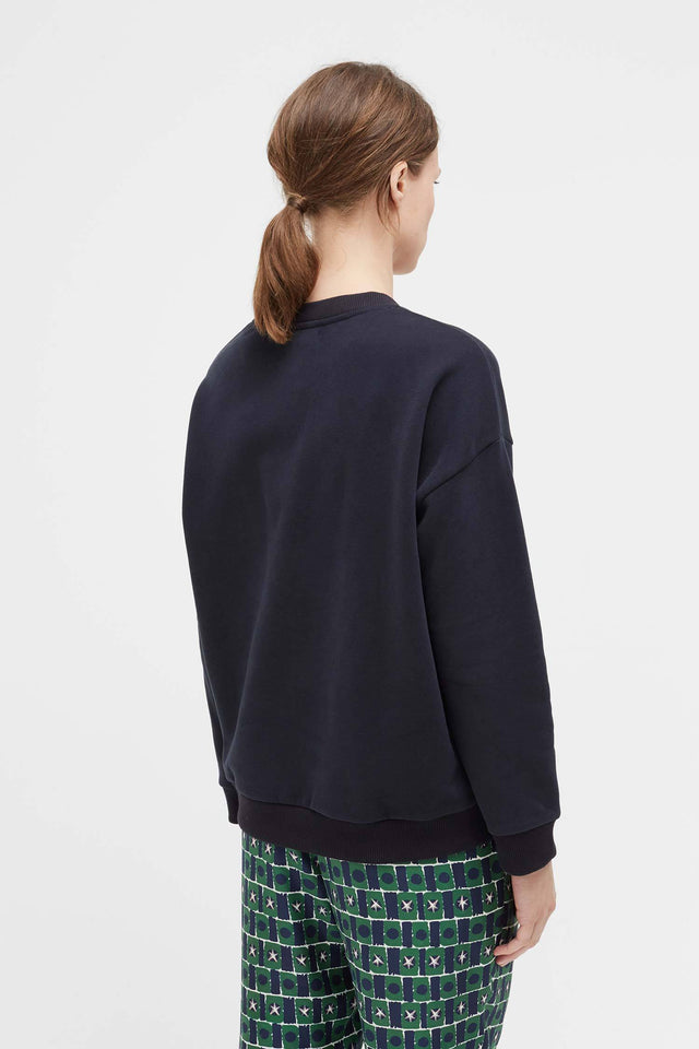 Navy Cloud Applique Sweatshirt image 4