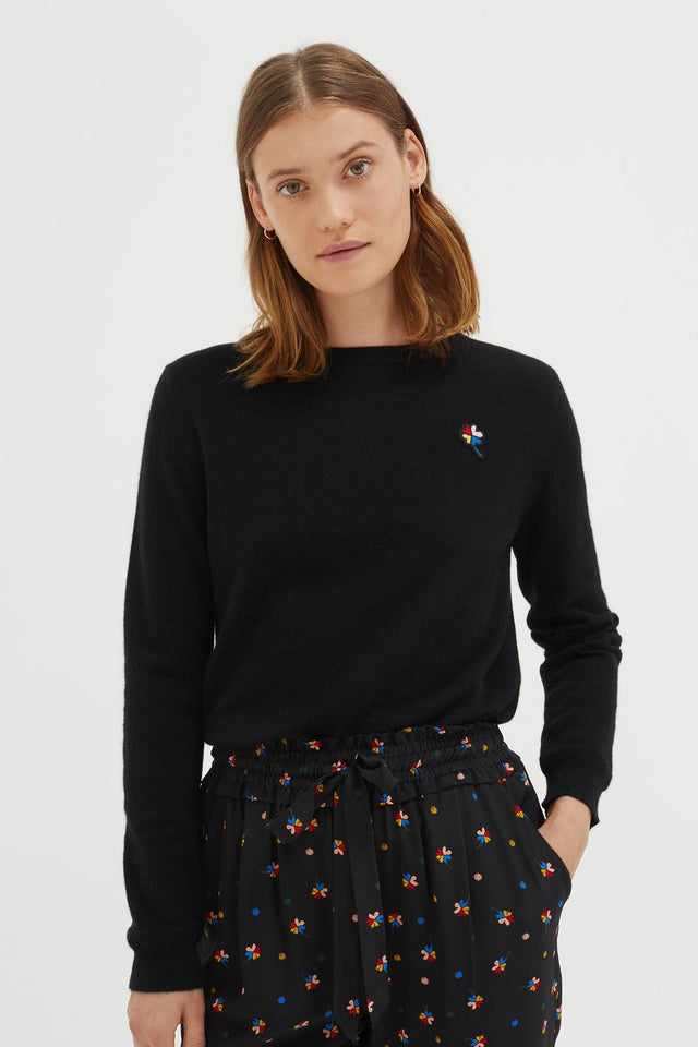 Black Clover Badge Cashmere Sweater image 1