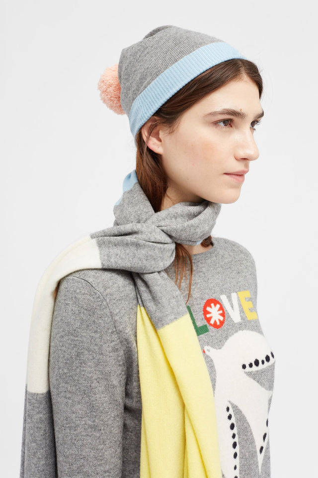 Grey Pom Pom Beanie image 1