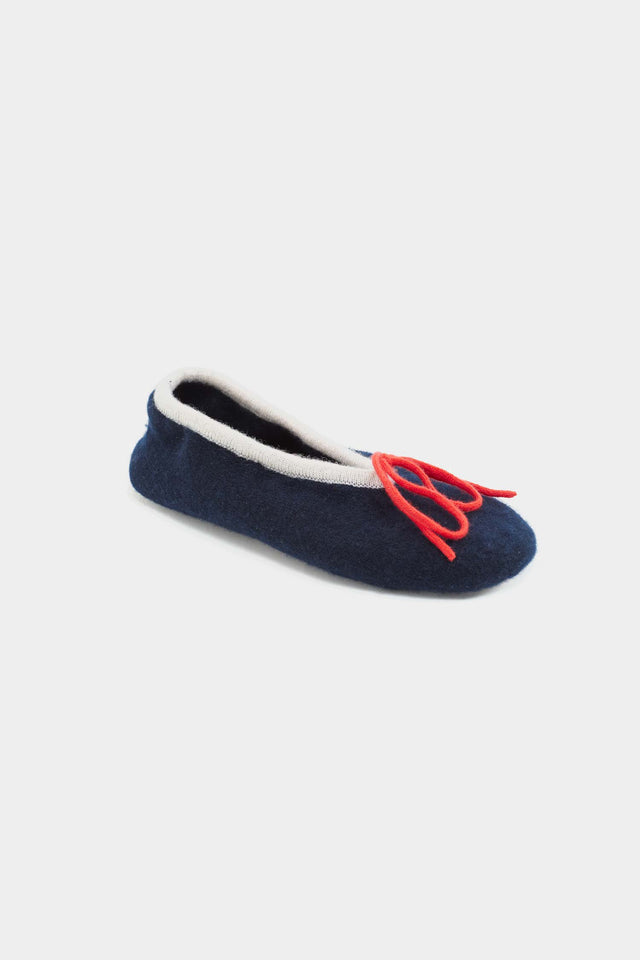 Navy Colour Block Slippers image 2