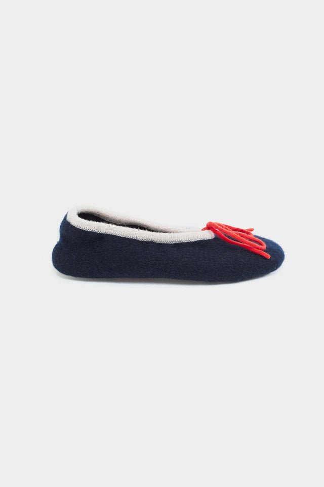 Navy Colour Block Slippers image 3