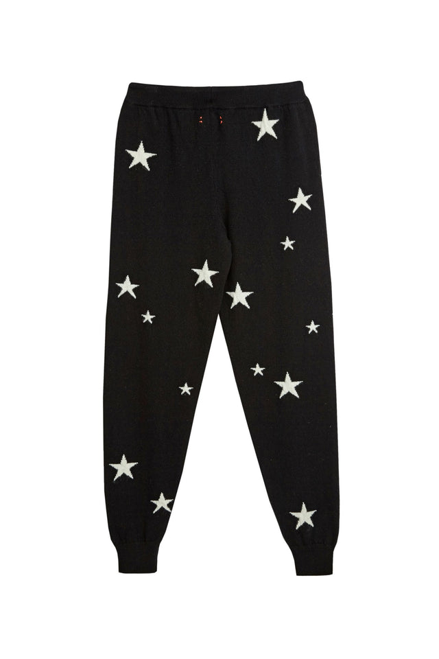 Black Star Cashmere Track Pants 12GG image 2