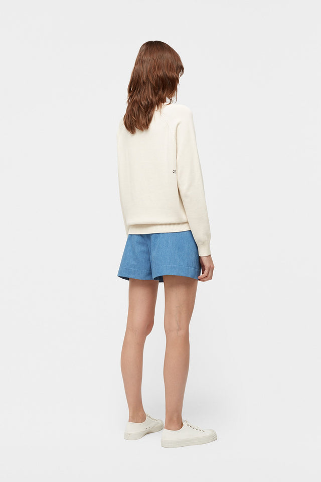 Cream Cutout Cotton Love Sweater image 4