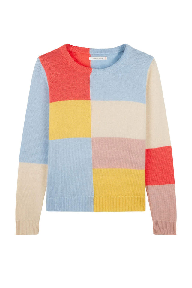 Cream Mondrian Cashmere Sweater image 2