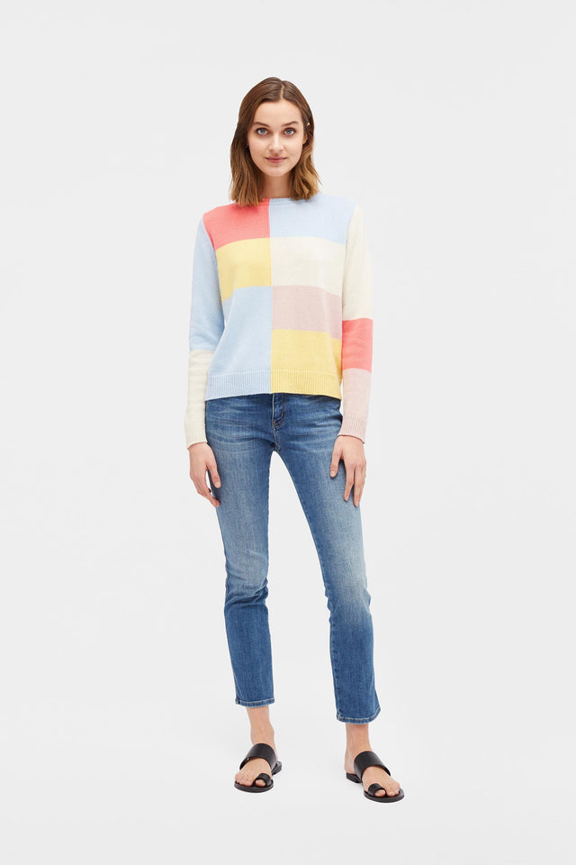Cream Mondrian Cashmere Sweater image 3