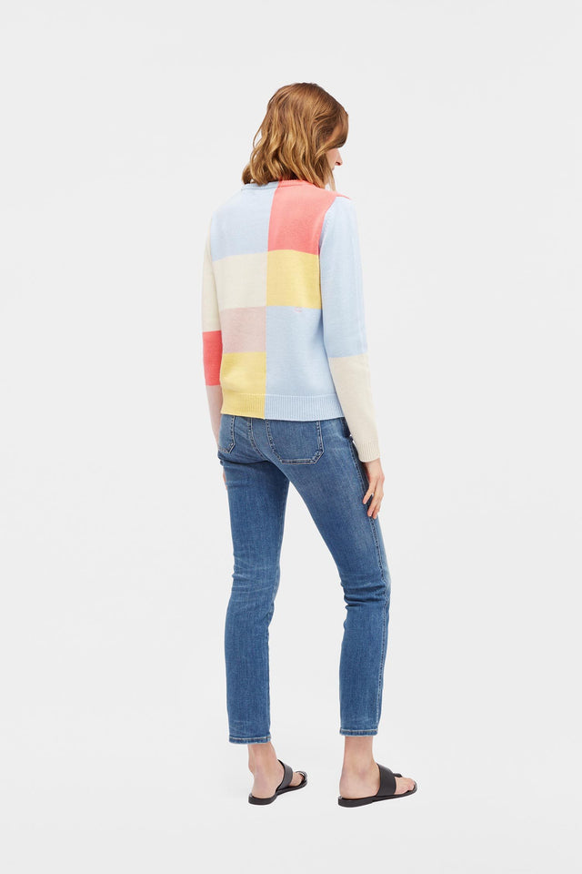 Cream Mondrian Cashmere Sweater image 4
