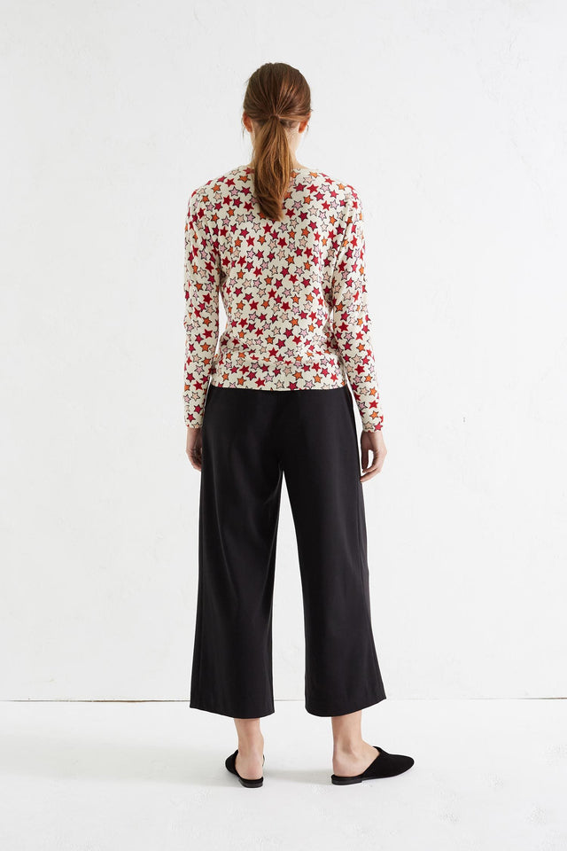 Cream Acid Star Cashmere Sweater image 4