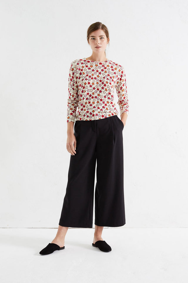 Cream Acid Star Cashmere Sweater image 3