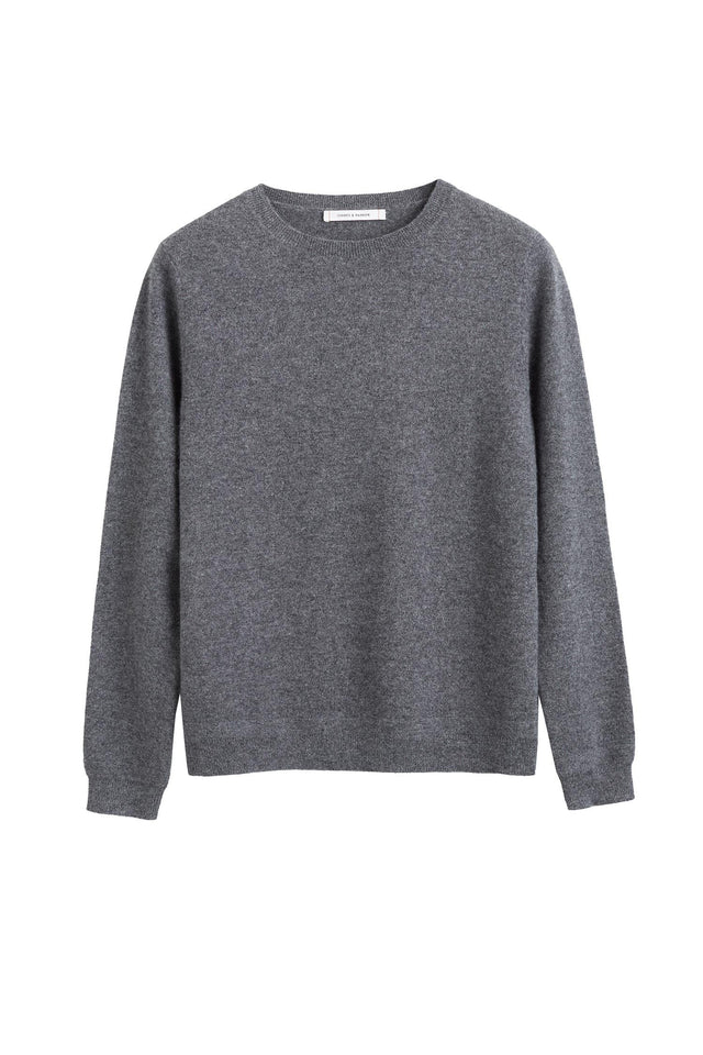 Grey Cashmere Crew Sweater image 2