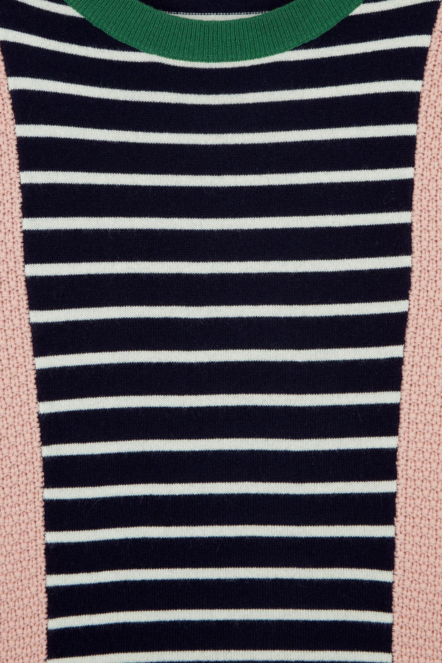 Navy Crochet Frida Breton Sweater image 6