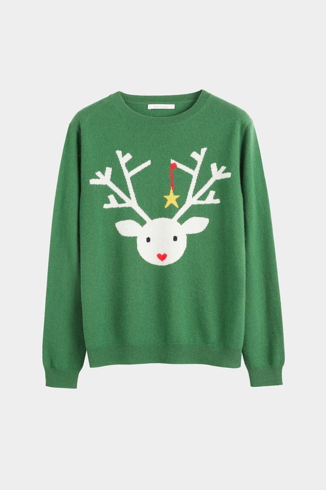 Green Star Reindeer Sweater image 2