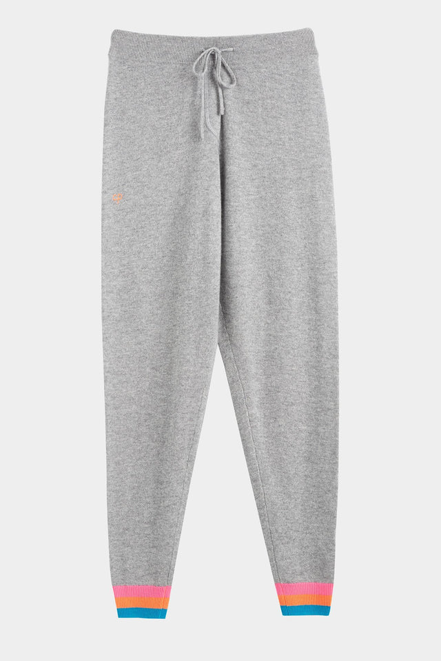 Grey Stripe Cashmere Track Pants image 2