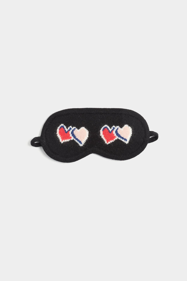 Navy Twin Heart Eye Mask image 1