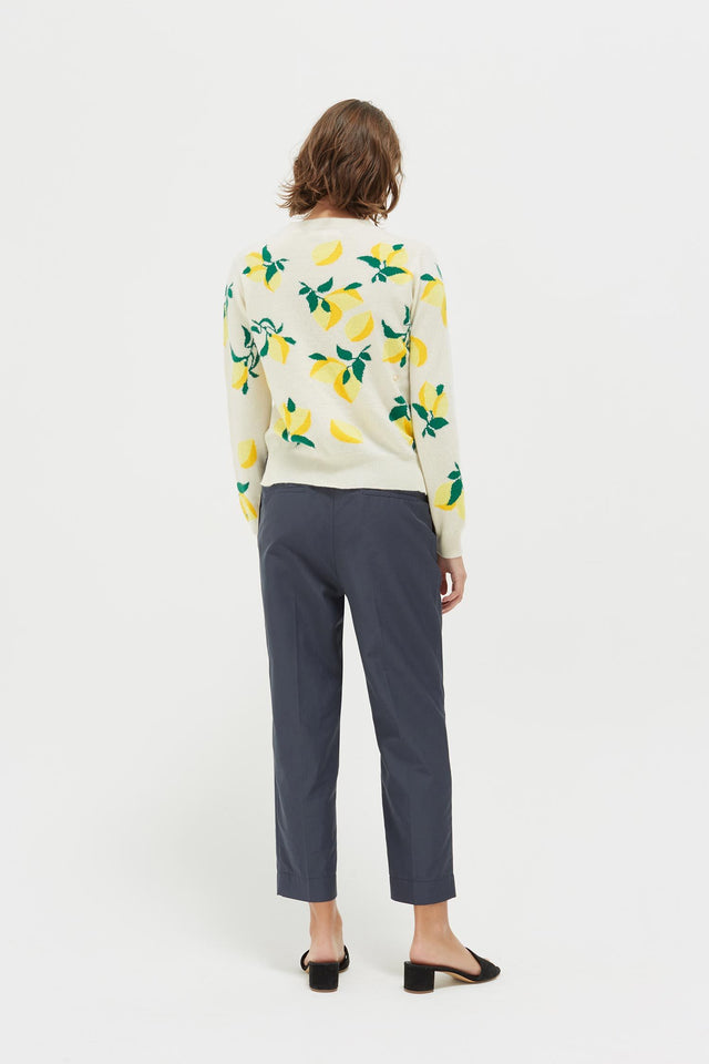 Cream Allover Lemon Cashmere Sweater image 5