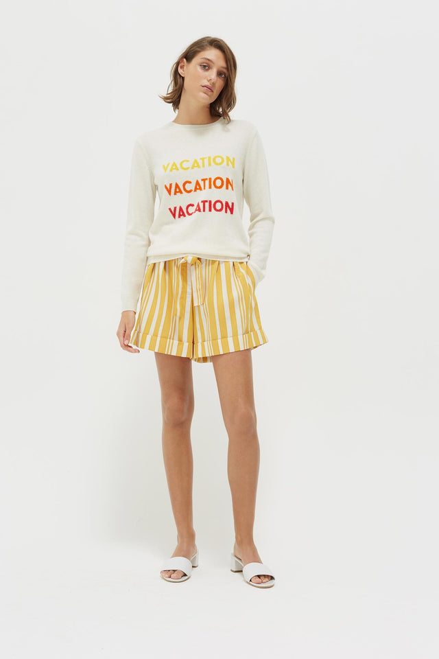 Cream Vacation Wool-Cashmere Sweater image 2