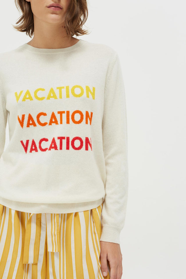 Cream Vacation Wool-Cashmere Sweater image 3