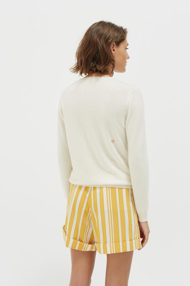 Cream Vacation Wool-Cashmere Sweater image 4