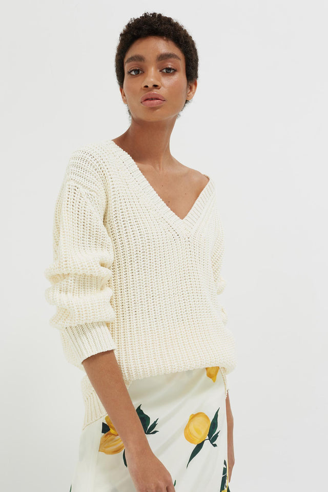 Cream Le Soir V Neck Sweater image 1