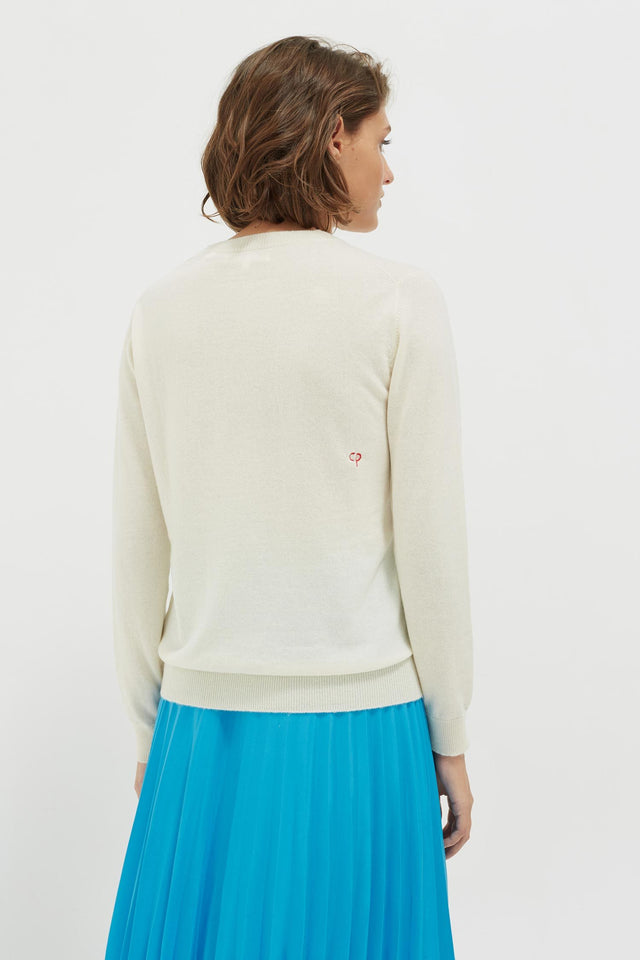 Cream Sunbed Cashmere Sweater image 5