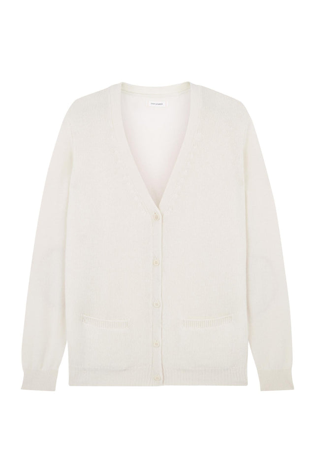 Cream Elbow Patch Cardigan image 2
