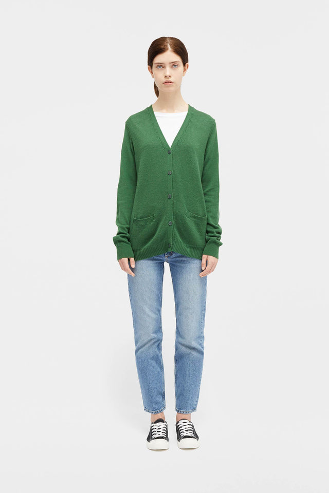 Green Elbow Patch Cardigan image 3