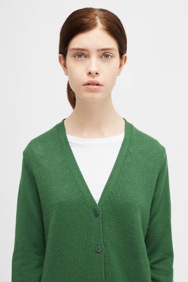 Green Elbow Patch Cardigan image 6