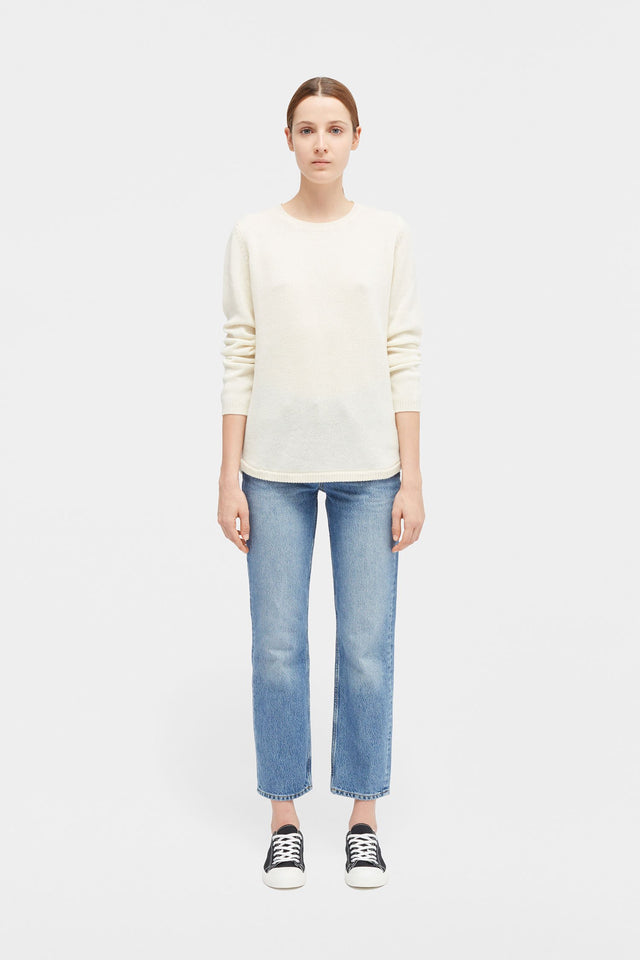 Cream Elbow Patch Sweater image 3