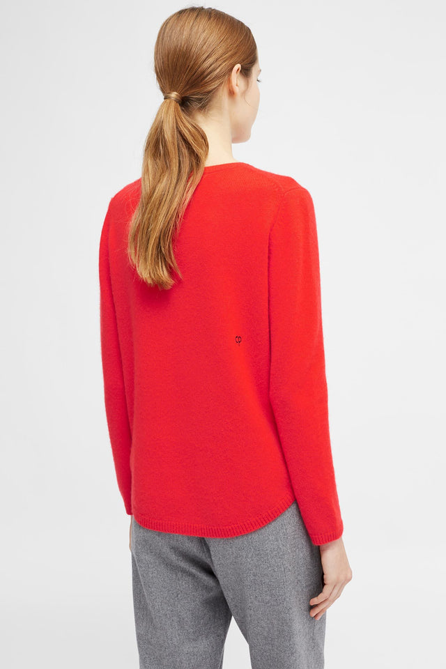 Red Embroidered Love Sweater image 3