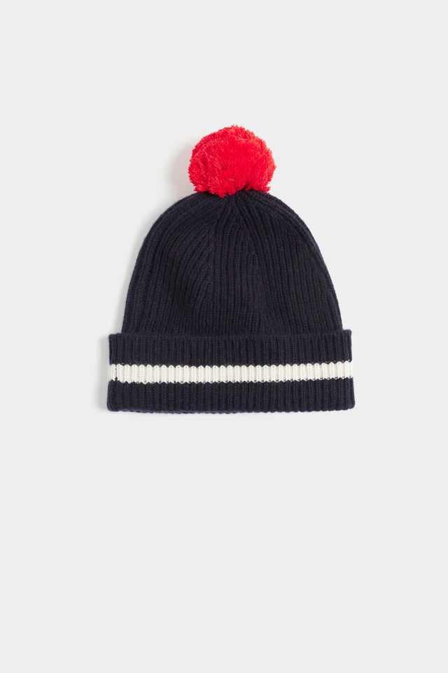 Navy Engineered Ribbed Hat image 2