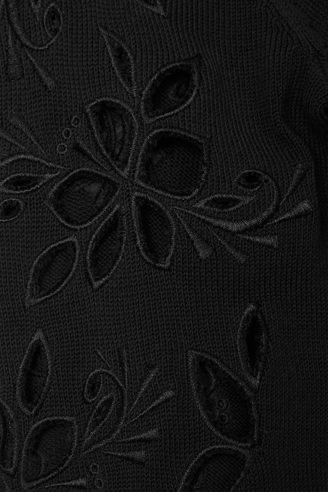 Black Flower Cut Out Top image 5