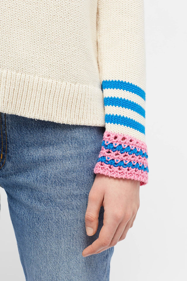 Cream Frida Square-Neck Sweater image 5