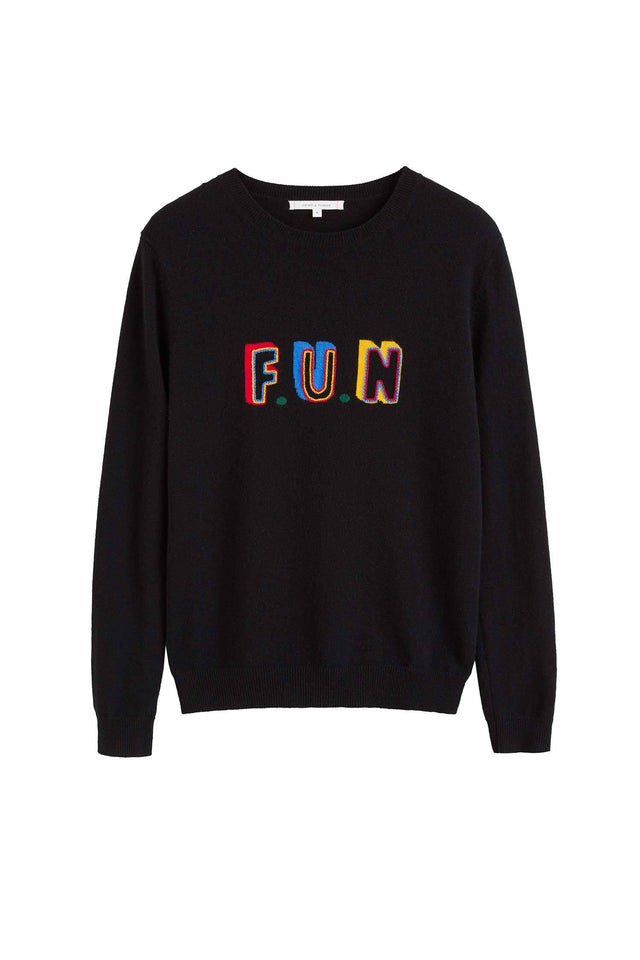 Black Fun Cashmere Sweater image 2