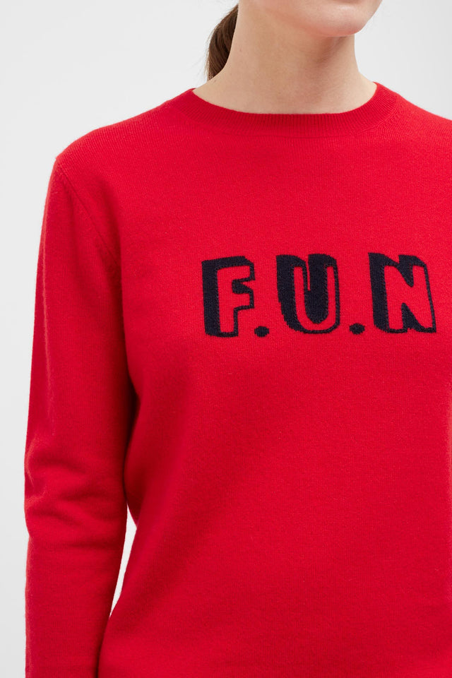 Red Fun Cashmere Sweater image 4