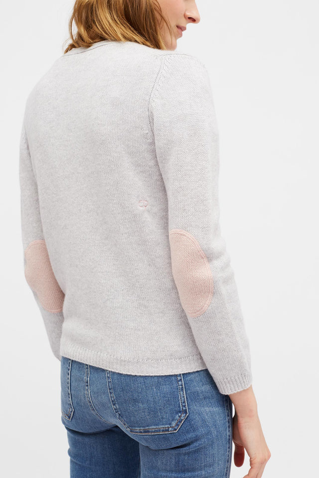 Grey Short Knit Cashmere Cardigan image 4