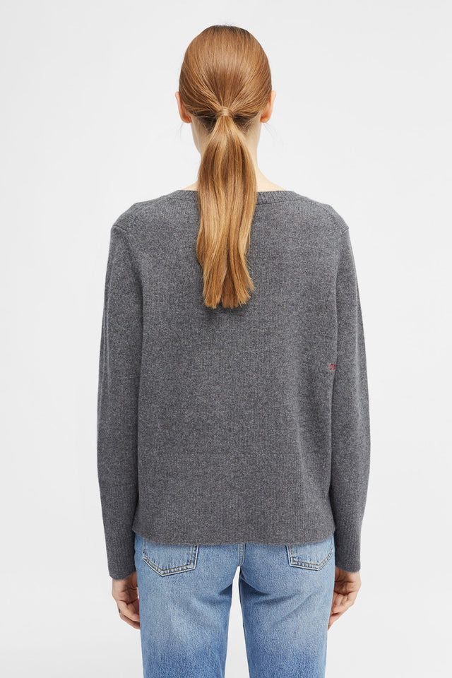 Grey Cashmere Boxy Sweater image 5