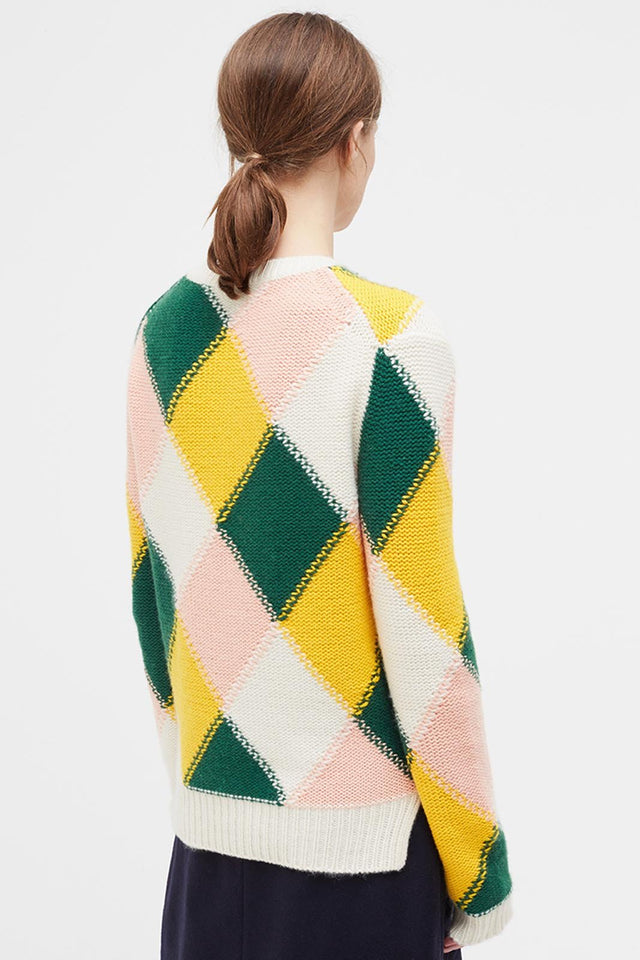 Multi-Colour Harlequin Cashmere Sweater image 6