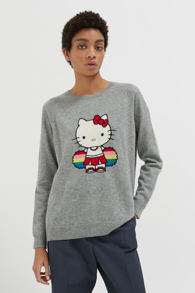 Grey Hello Kitty Cheerleader Sweatshirt image 1