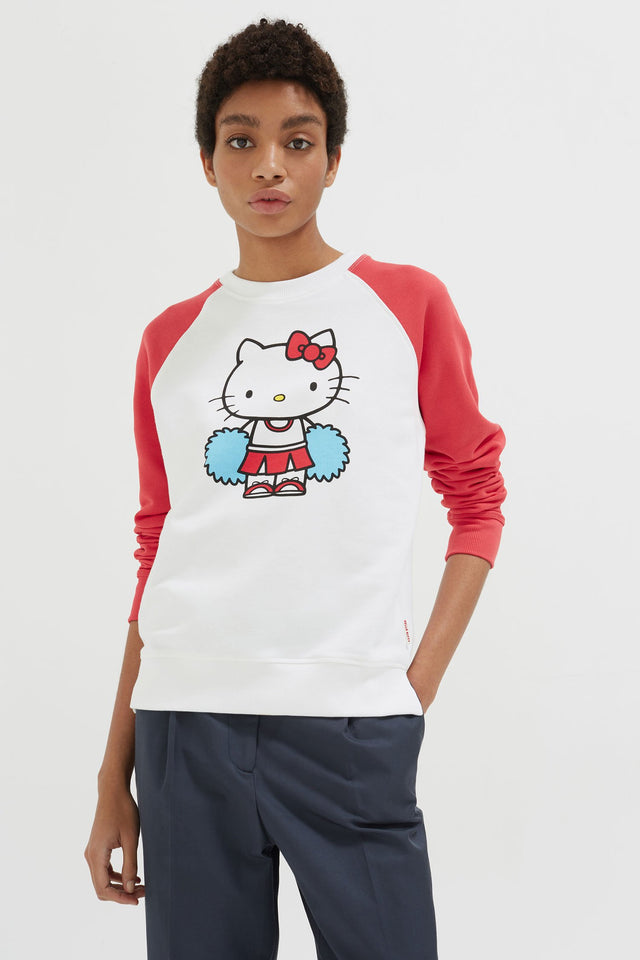 Cream Hello Kitty Cheerleader Sweatshirt image 1