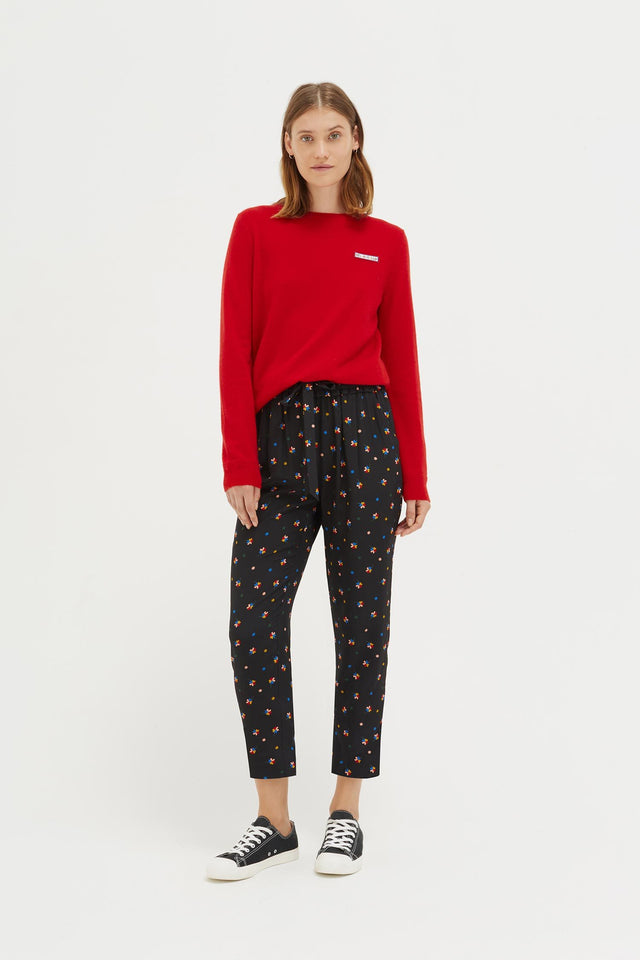 Red Hello Badge Cashmere Sweater image 2