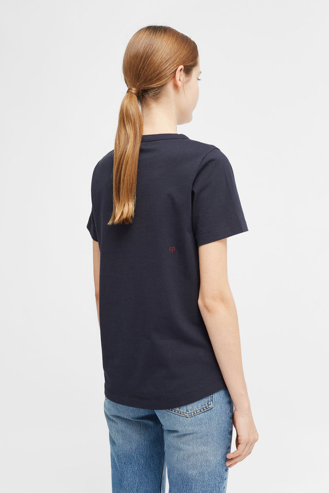 Navy Hello Kitty Badge Cotton Tee image 5